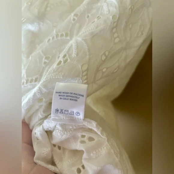 ROLLER RABBIT WHITE CEJA EYELET COTTON BOHO COASTAL DRESS OR COVERUP MEDIUM - Picture 6 of 10